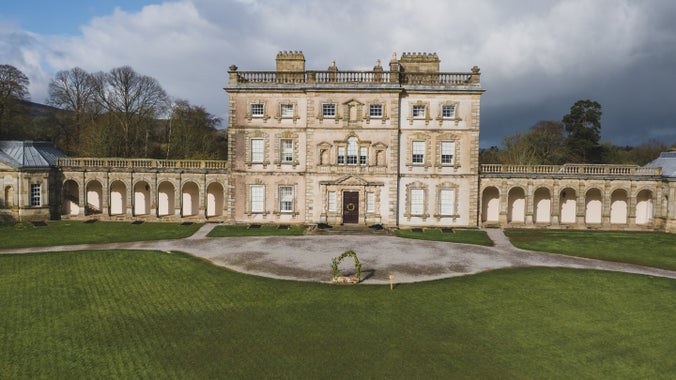 The front of Florence Court mansion, Co Fermanagh, Northern Ireland.